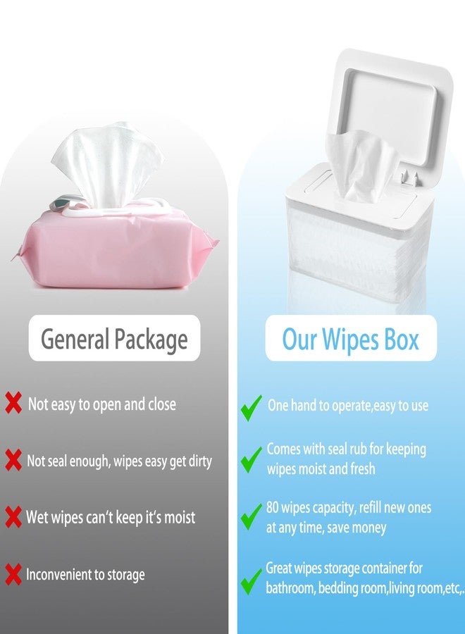 AWGOU Wet Baby Wipes Dispenser - Large Capacity Wipe Holder Seal-Designed Dust-Proof Wet Wipes Container Keep Diaper Wipes Fresh - Image 3